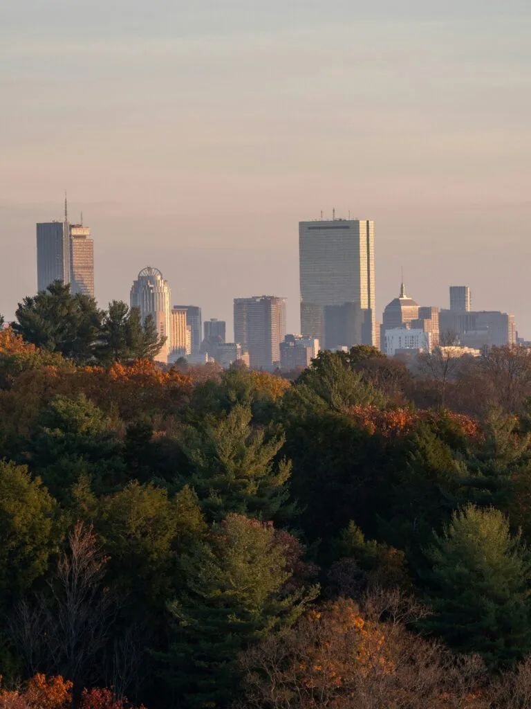 View of Boston city.